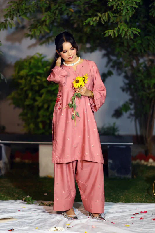 Nooreh—2 piece Embroidered & Stitched Suit