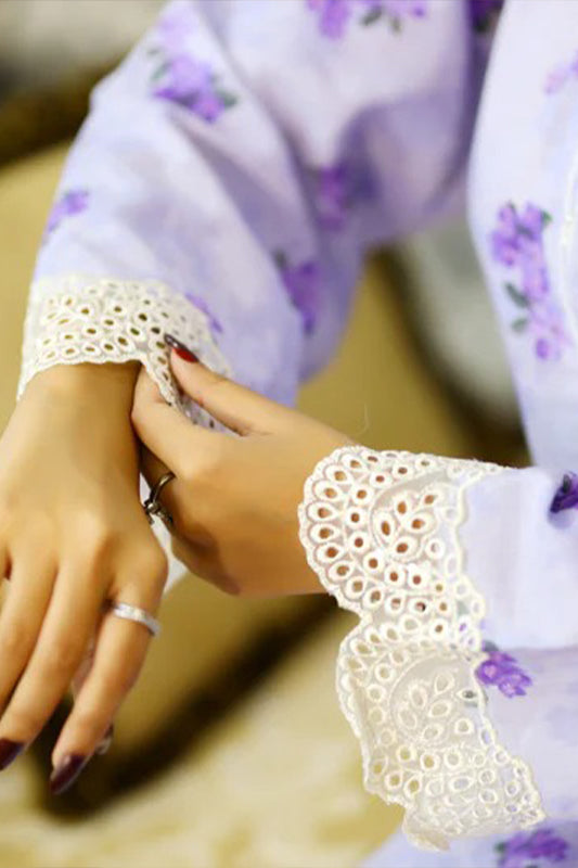 Mahveen—2 piece printed & embroidered set