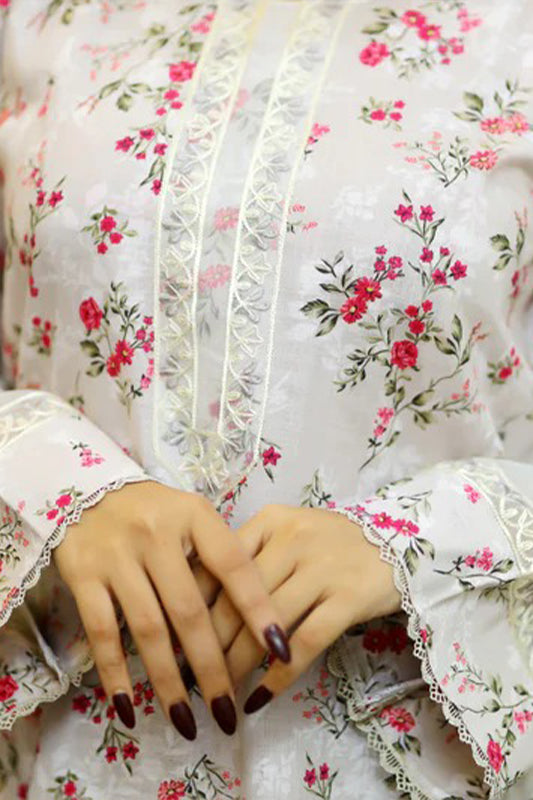 Gul-Bahar—2 piece Printed & Embroidered Suit