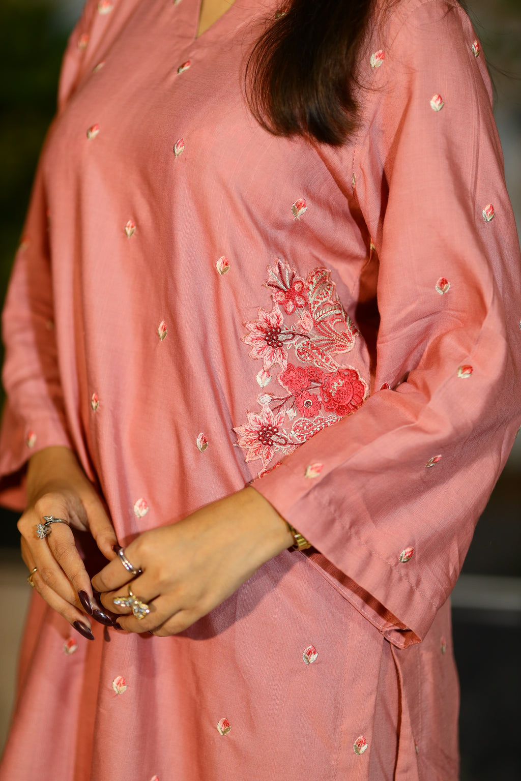 Nooreh—2 piece Embroidered & Stitched Suit