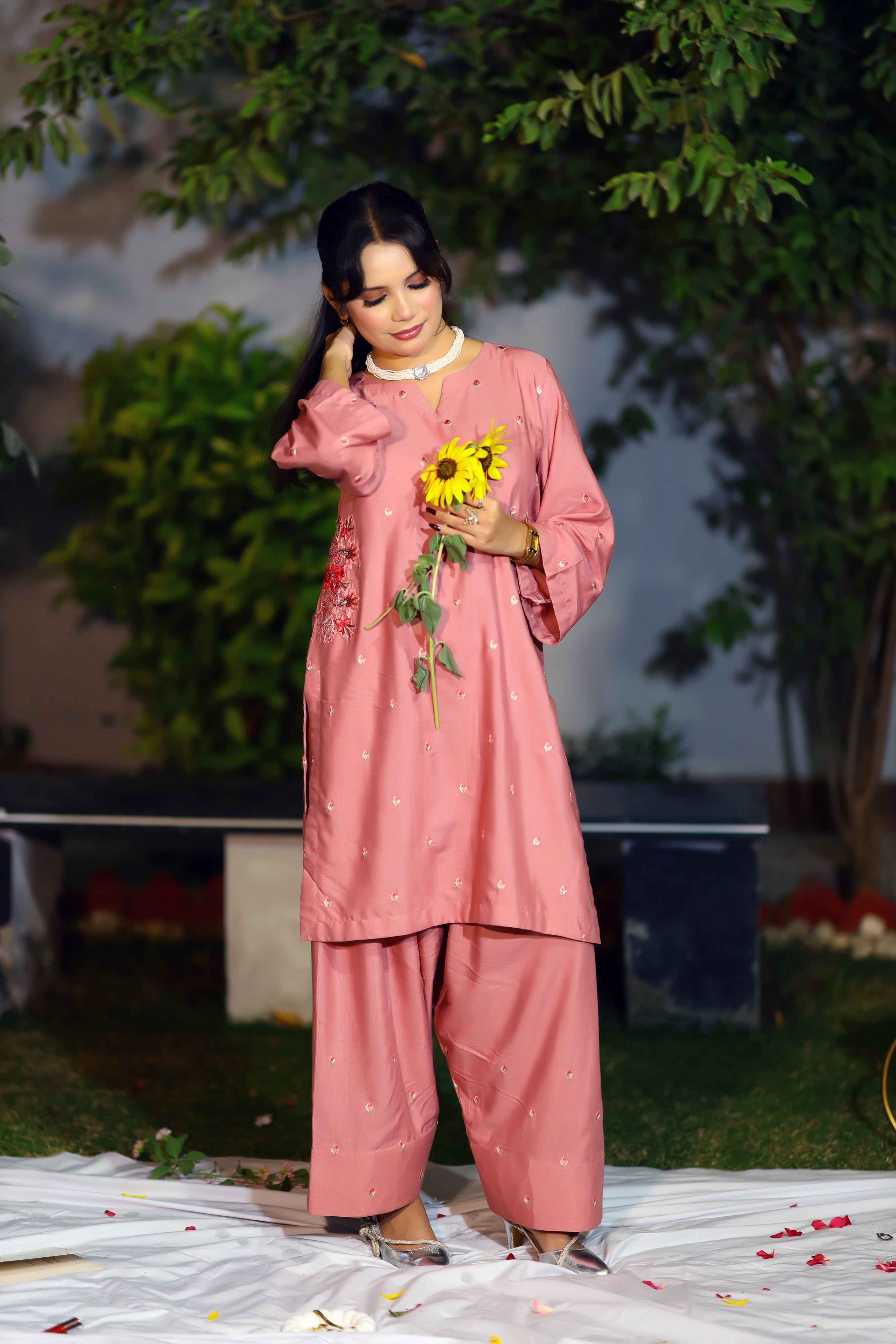 Nooreh—2 piece Embroidered & Stitched Suit