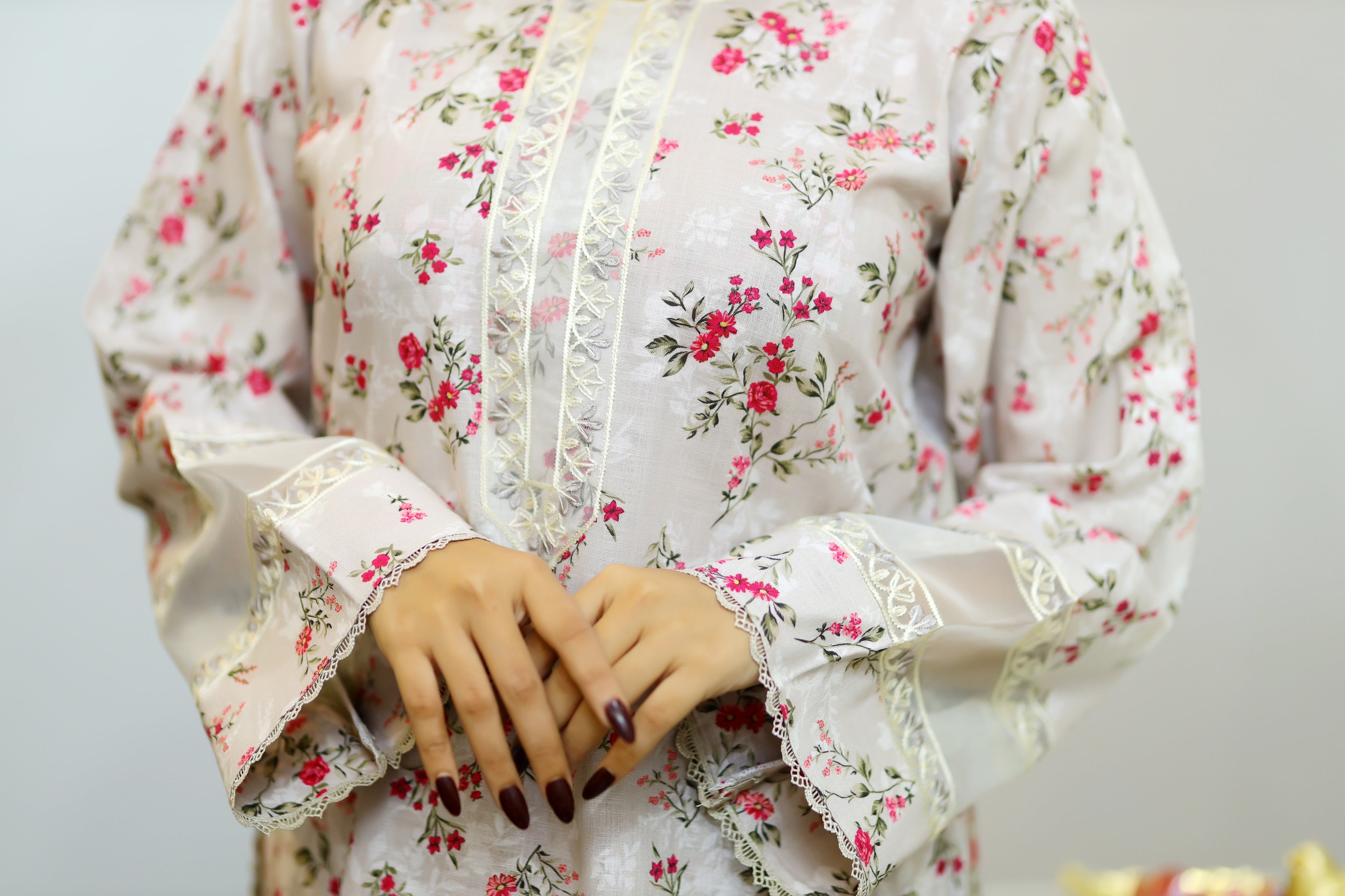 Gul-Bahar—2 piece Printed & Embroidered Suit