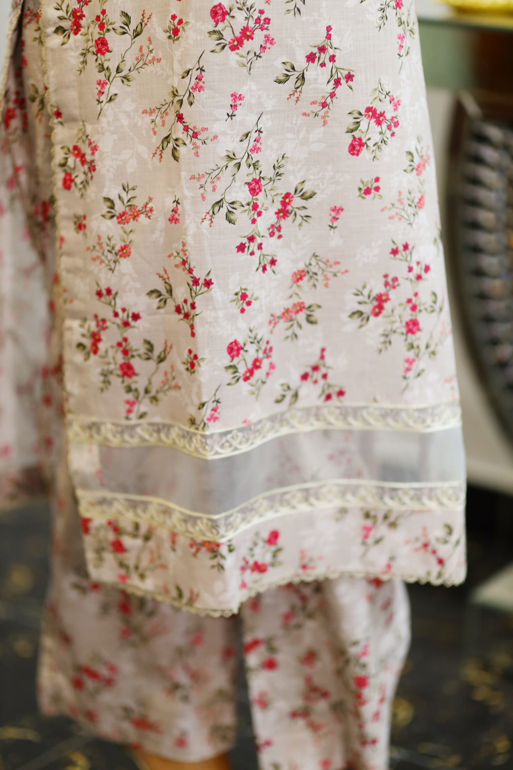 Gul-Bahar—2 piece Printed & Embroidered Suit