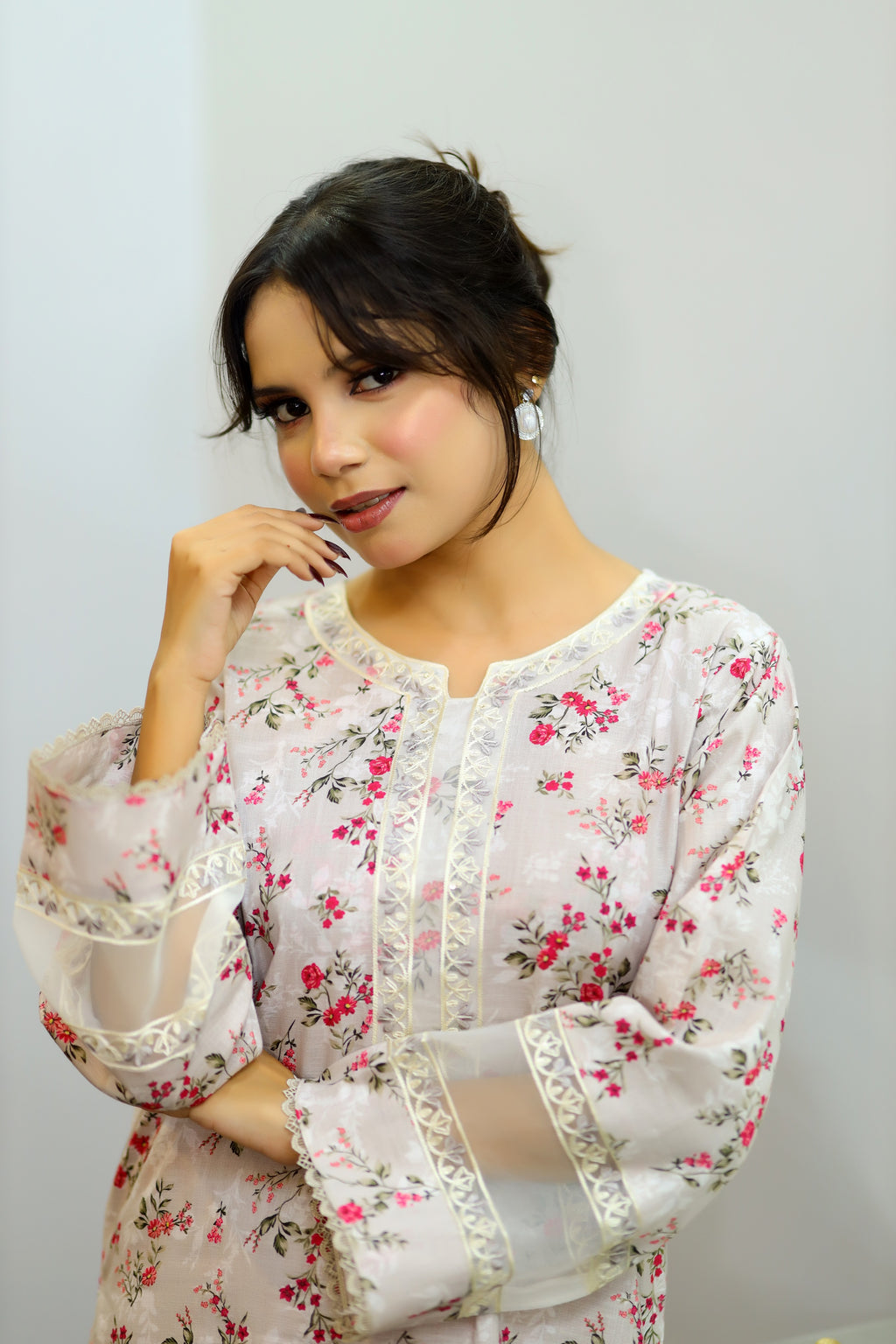 Gul-Bahar—2 piece Printed & Embroidered Suit