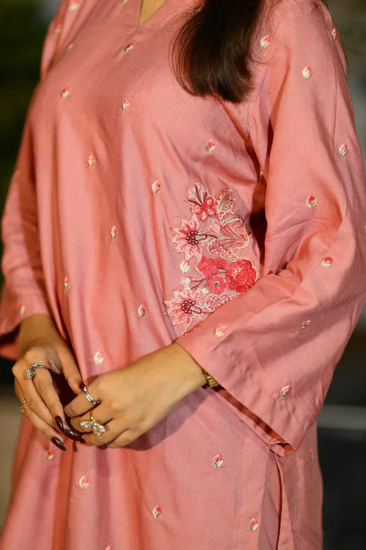 Nooreh—2 piece Embroidered & Stitched Suit