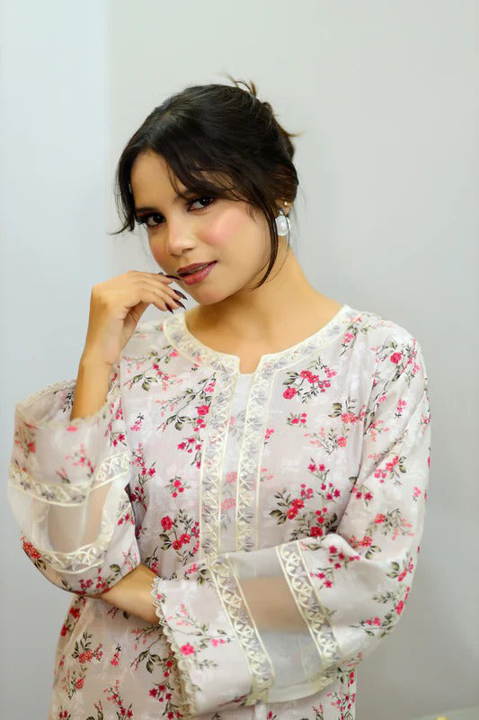 Gul-Bahar—2 piece Printed & Embroidered Suit