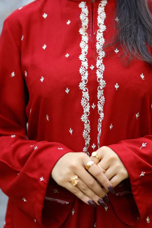 Anab—2 piece Embroidered & Stitched Suit